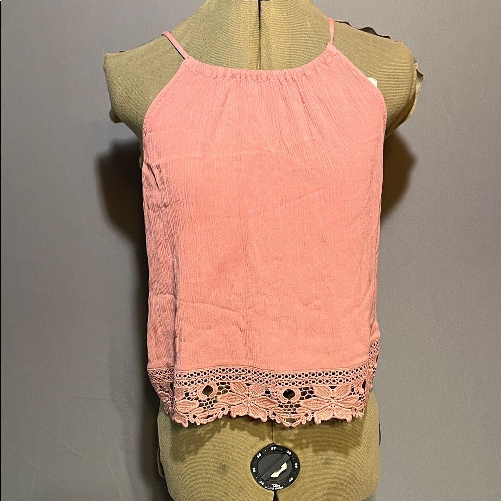 Ambiance Pink Lace Trim Camisole